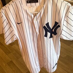 Nike White and Navy Kids Jersey